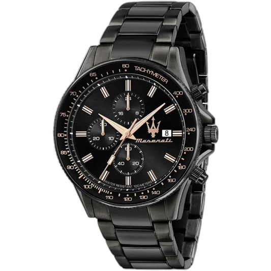 Maserati Black Dial 44 mm Metal Bracelet Men's Watch R8873640011