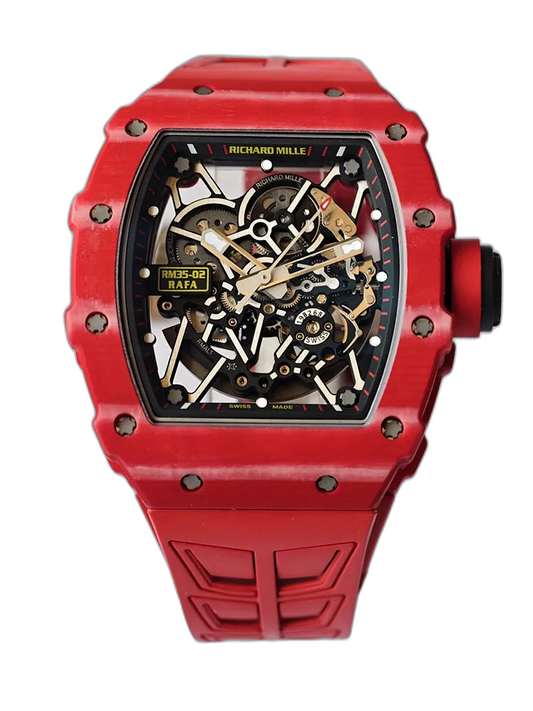 UMI RM 35-02 Rafael Nadal Red Quartz TPT Case Red Rubber Strap Replica Watch