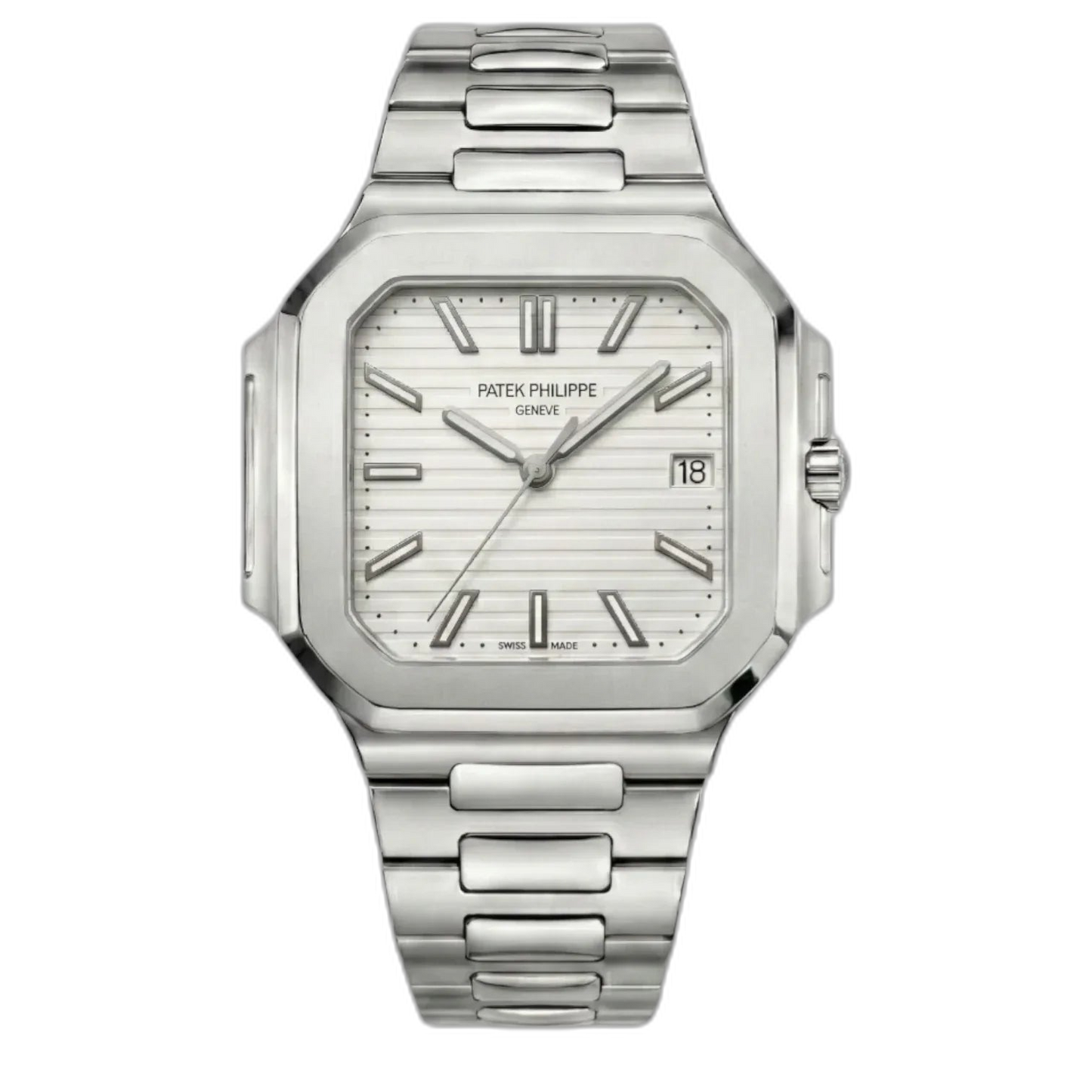 Patek Philippe White Dial 45 mm Bracelet Men's Watch