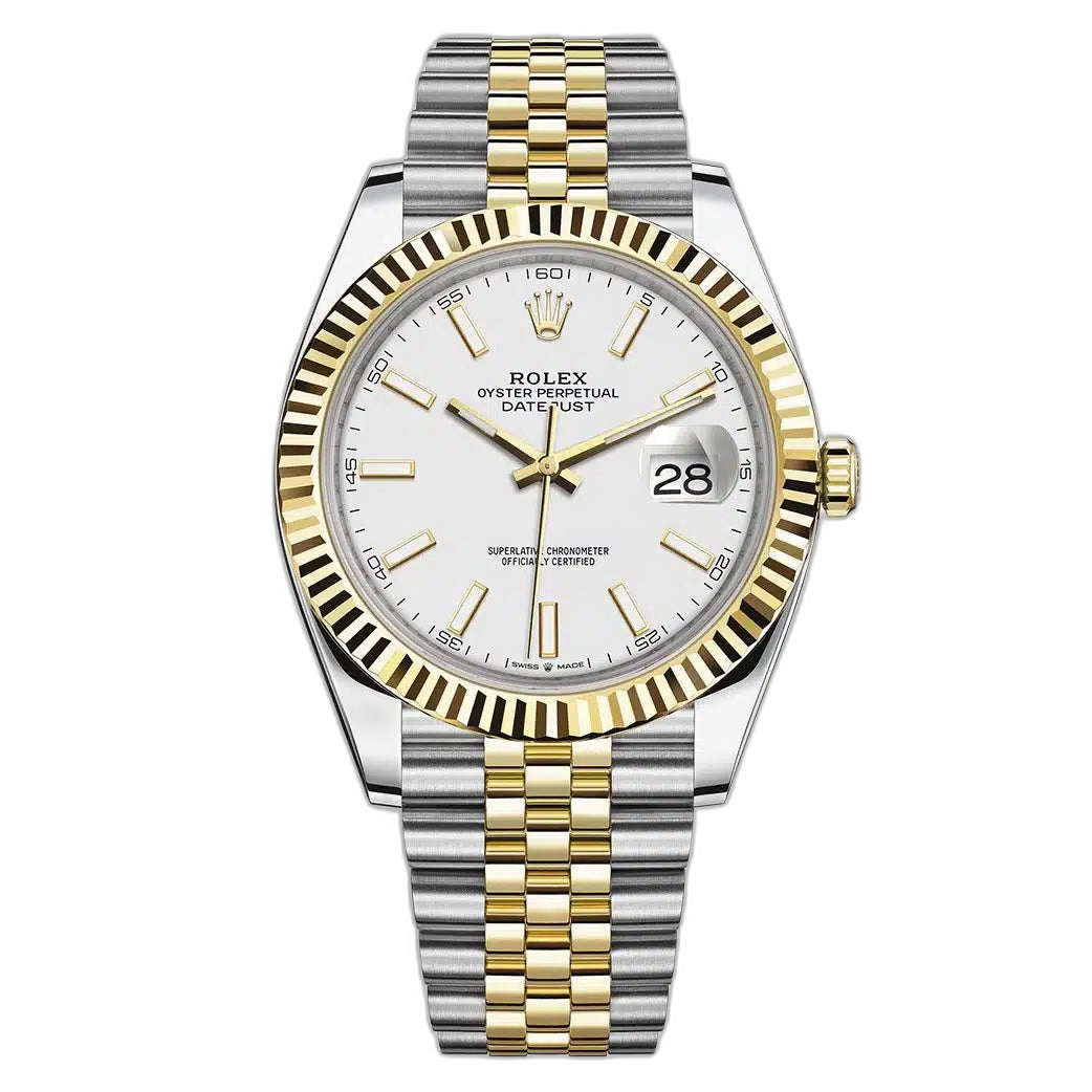 Rolex Datejust White Dial 41 mm Metal Bracelet Men's Watch (Ref. 083)