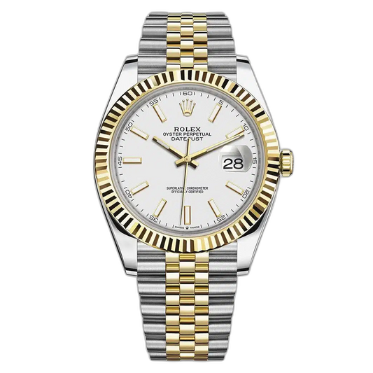 Rolex Datejust White Dial 41 mm Metal Bracelet Men's Watch (Ref. 083)