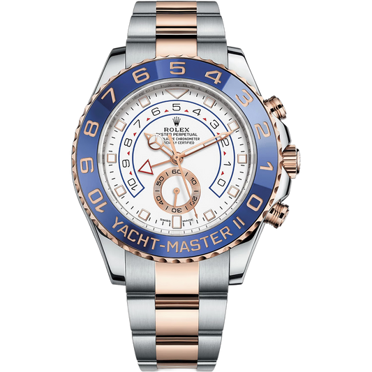 Rolex Yacht-Master II White Dial 44 mm Metal Bracelet Men's Watch (Ref. 086)