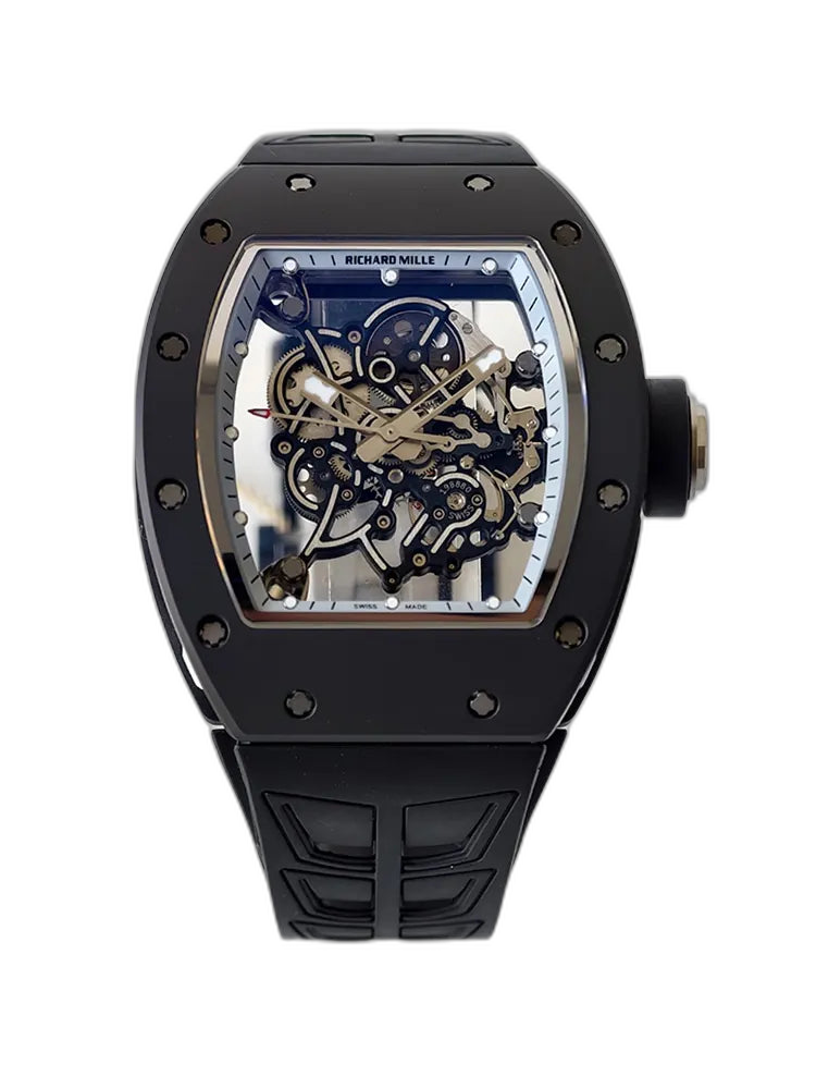 UMI Richard Mille RM055 Bubba Watson Replica RMUL2 Skeleton Dial Black Ceramic Titanium Luxury Watch