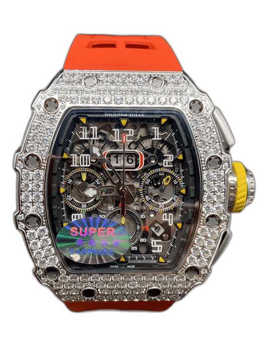 Replica Richard Mille RM 11-03 Men’s Watch with Diamond Bezel And Skeleton Dial Design