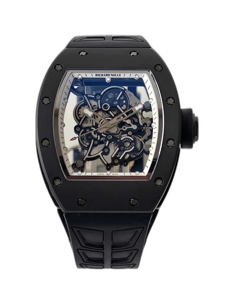 UMI Richard Mille RM 055 Bubba Watson Black Ceramic White Flange Replica Watch