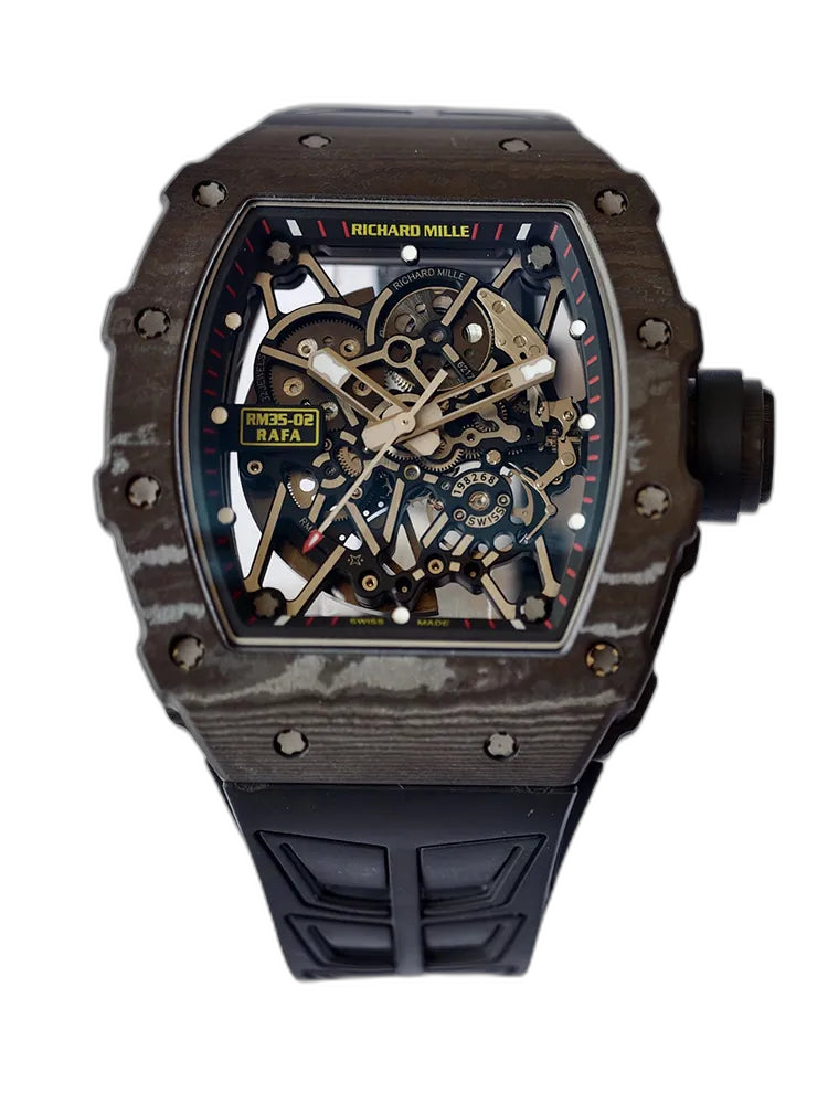 UMI Richard Mille Replica RM 35-02 Rafael Nadal Carbon TPT Black Strap RMAL1 Automatic Movement