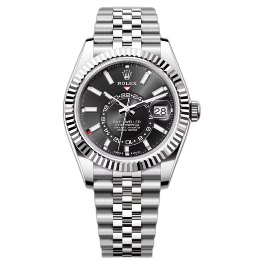 Rolex Sky-Dweller Black Dial 43 mm Metal Bracelet Men's Watch (Ref. 014)