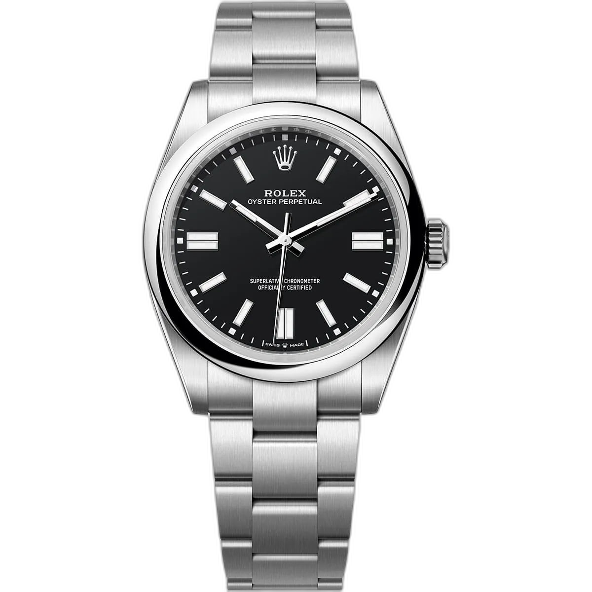 Rolex Perpetual Black Dial 41 mm Metal Bracelet Men's Watch