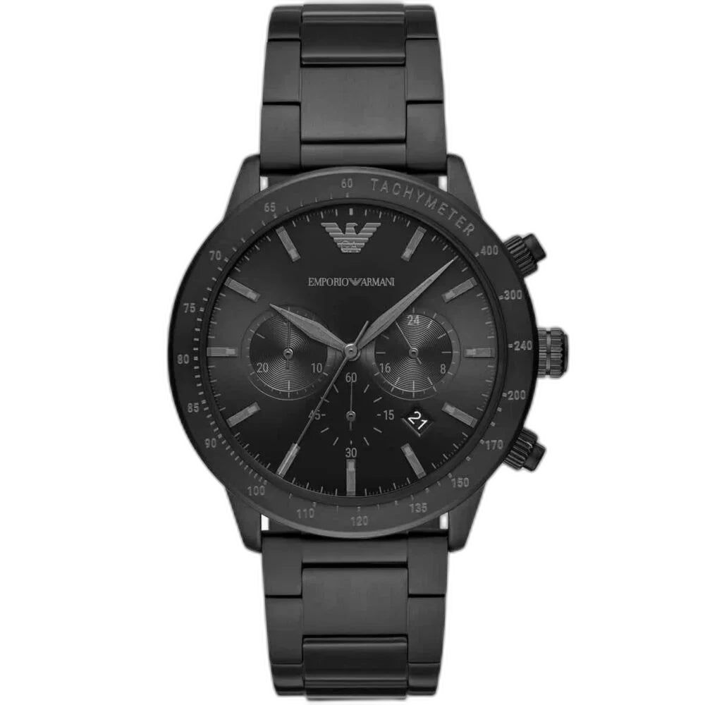 Emporio Armani Black Dial 43 mm Metal Bracelet Men's Watch AR11242