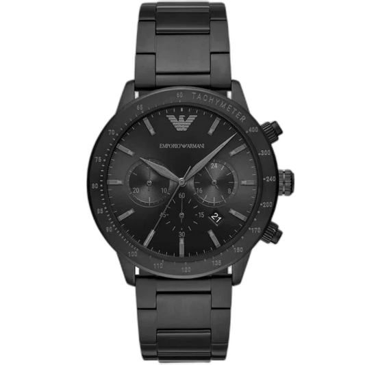 Emporio Armani Black Dial 43 mm Metal Bracelet Men's Watch AR11242