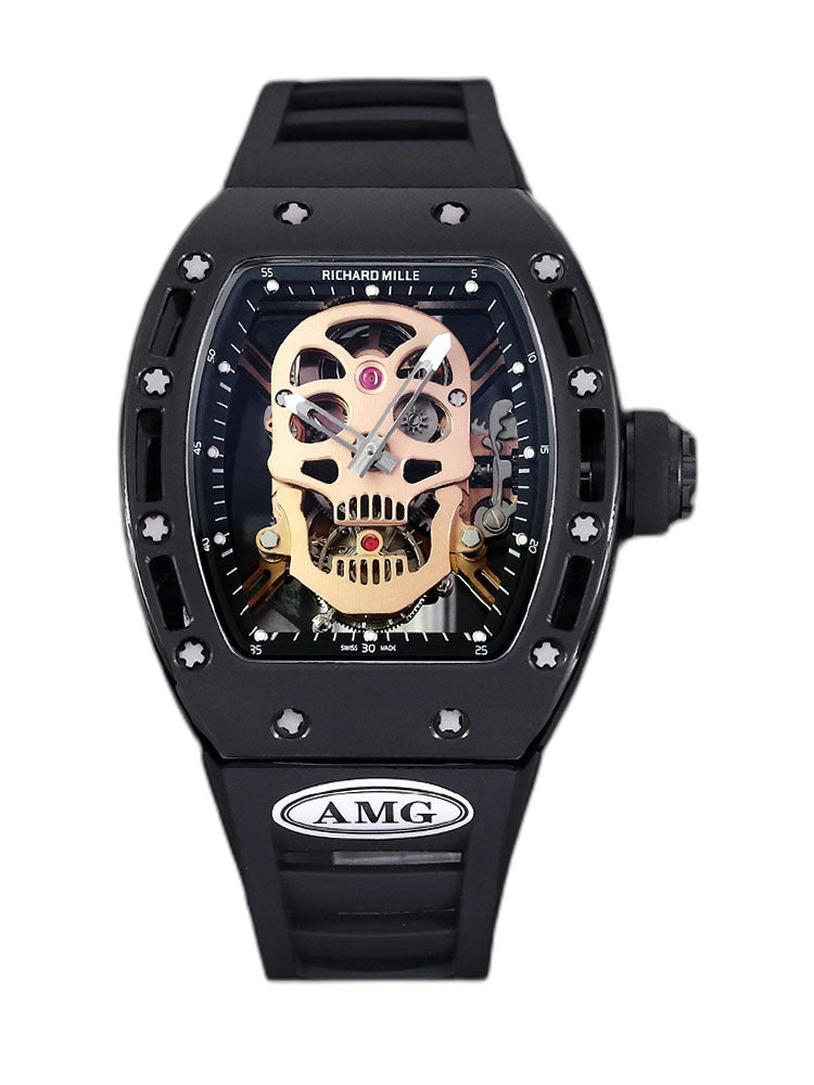 Replica Richard Mille RM052 Skull Tourbillon Super Clone Watch 43mm Swiss Skeleton Design