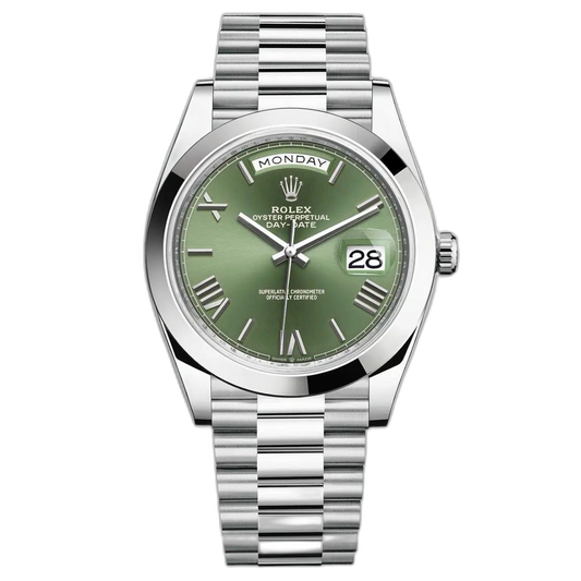 Rolex Day-Date Green Dial 36 mm Metal Bracelet Men's Watch (Ref. 115)