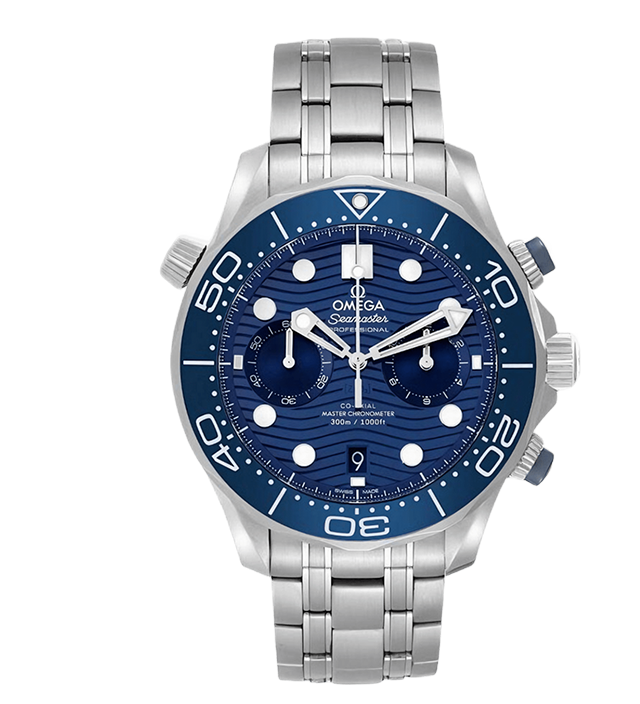 Omega Seamaster Diver 300M Chronograph Blue Dial Ceramic Bezel Steel Bracelet