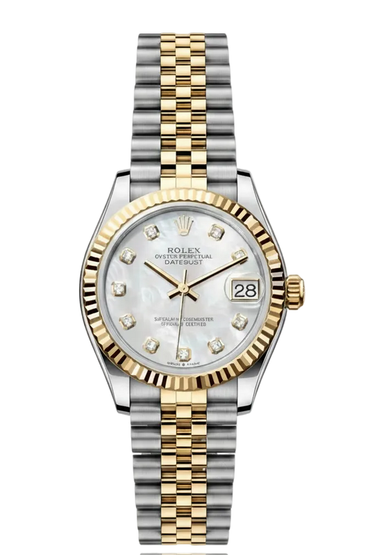 Rolex Datejust Mirror Original Silver Dial 31 mm Metal Bracelet Women's Watch (Ref. 044)