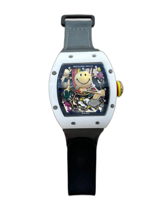 Richard Mille RM 88 Replica AAA – White Ceramic, Black Strap, Swiss Tourbillon Look
