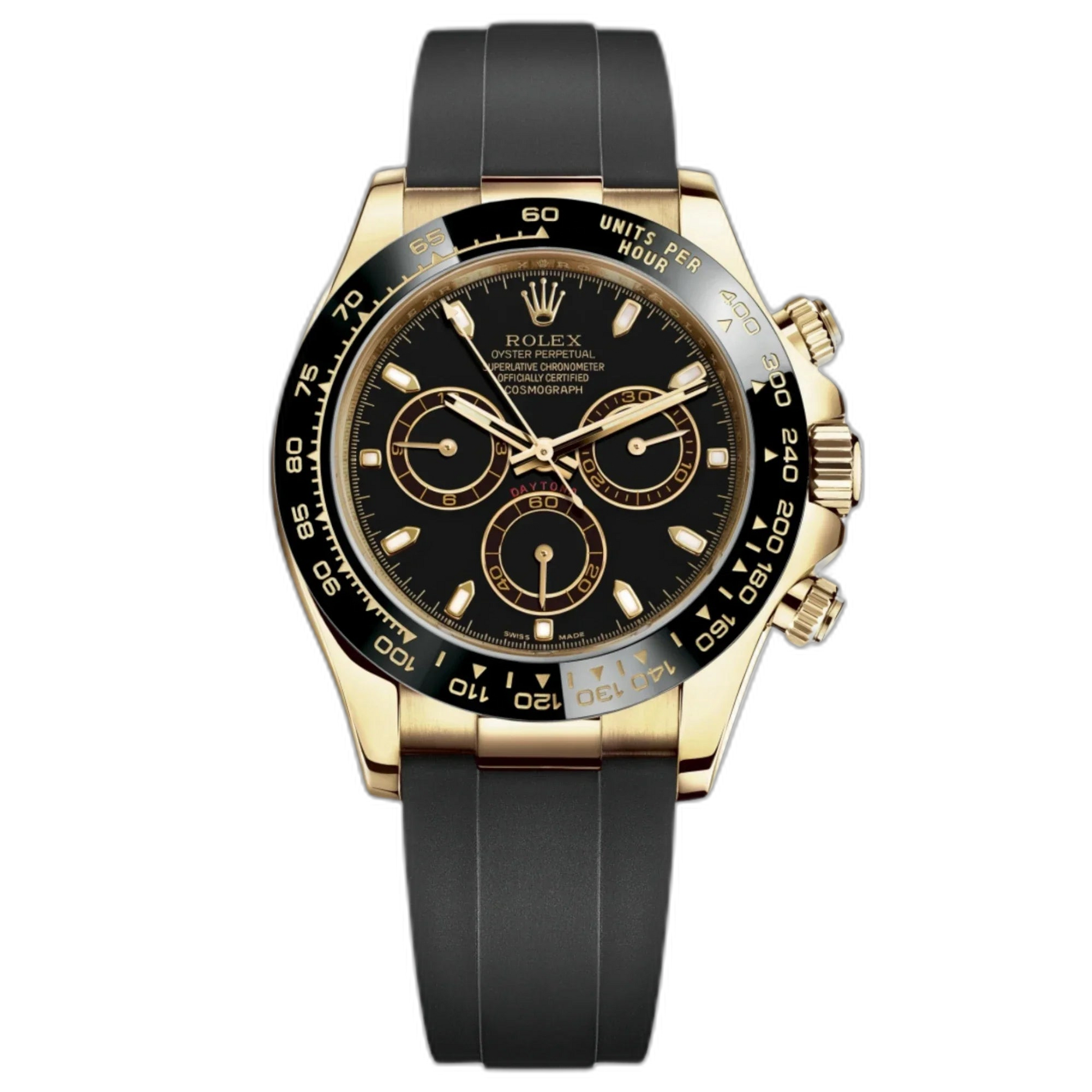 Rolex Daytona Brown Dial Rubber Strap Men's Watch