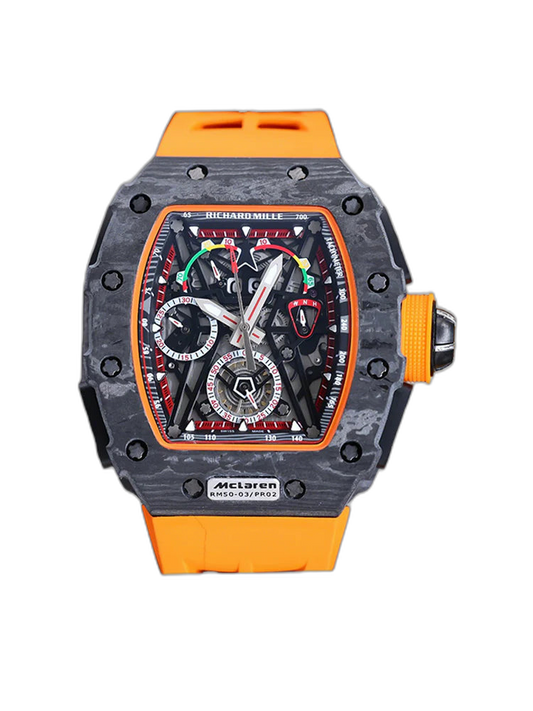 Richard Mille RM 50-03 McLaren Replica Tourbillon Chronograph – Super Clone Carbon Fiber Luxury Watch