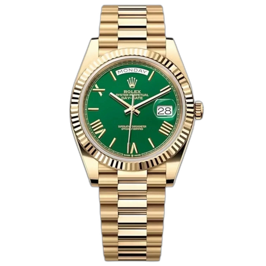 Rolex Day-Date Green Dial 41 mm Metal Bracelet Watch