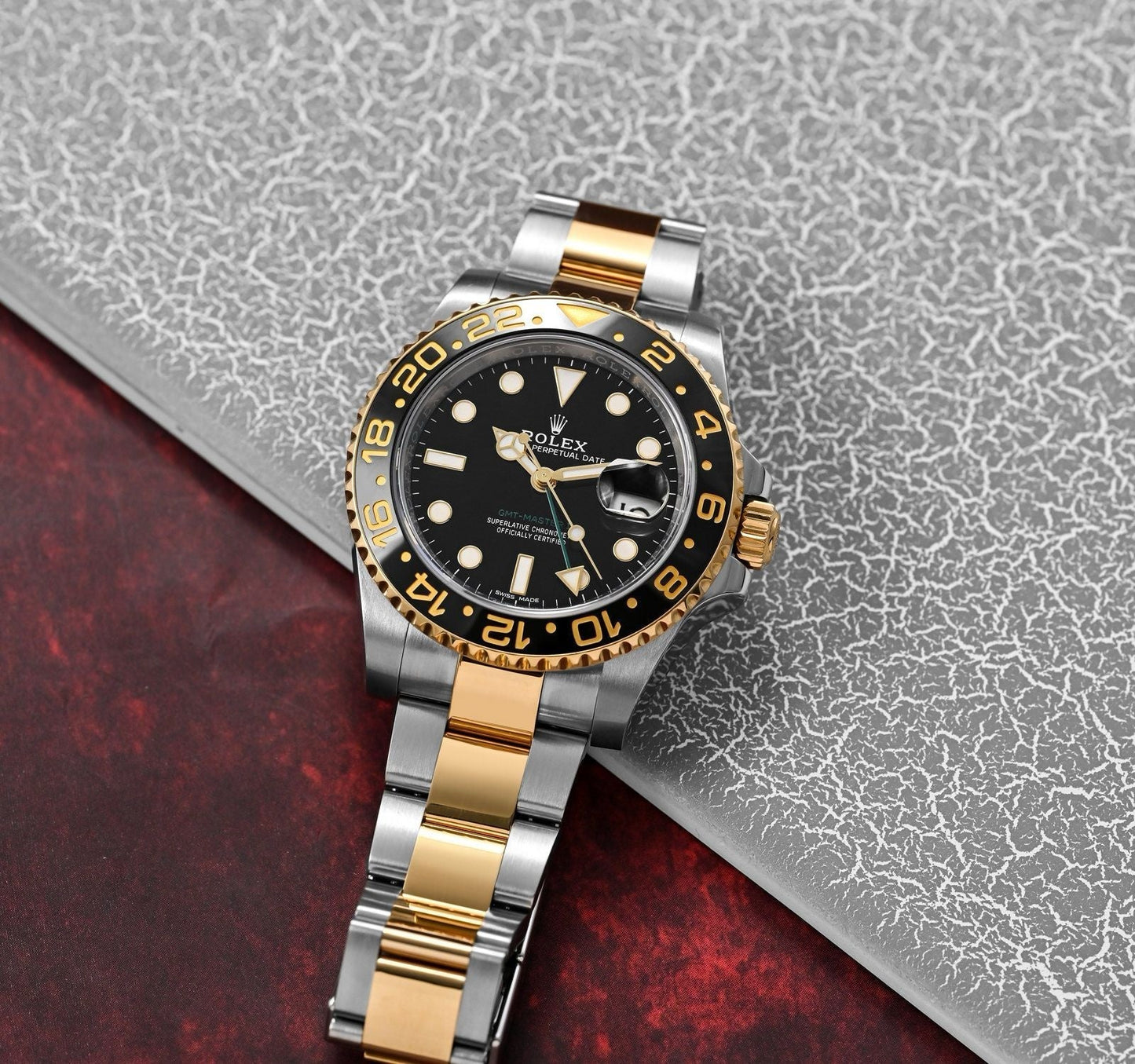 Rolex GMT-Master II Black Dial Metal Bracelet Men's Watch (Ref. 087)