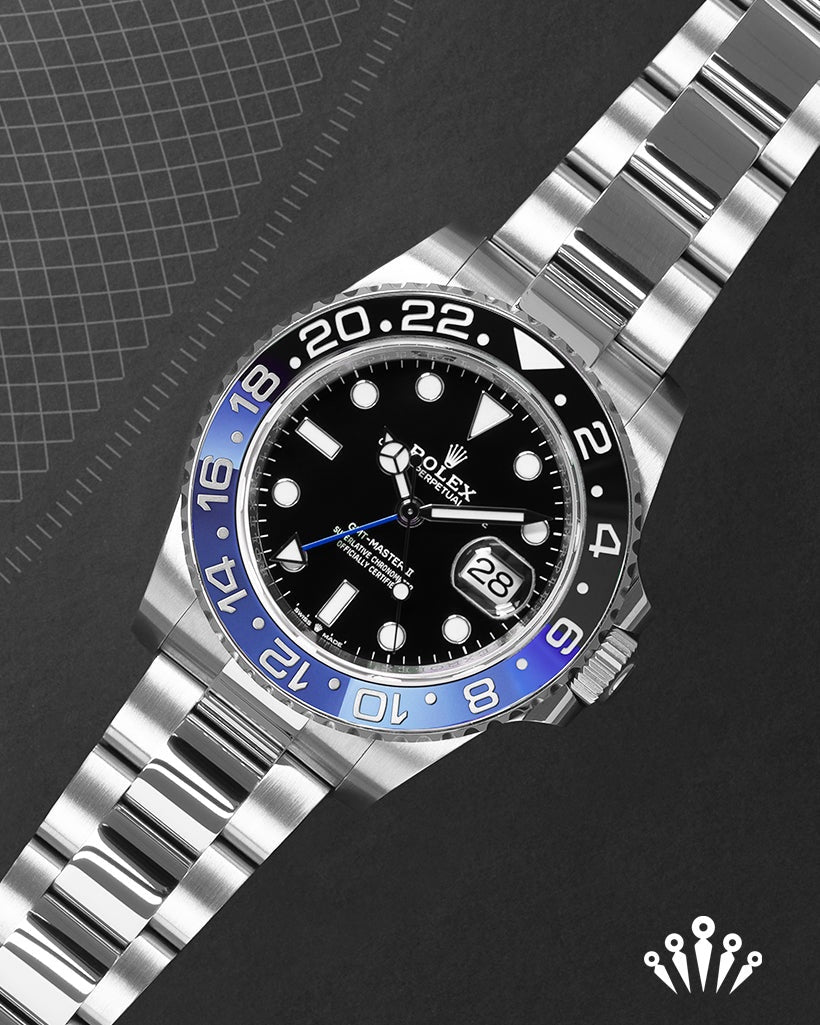 Rolex GMT-Master II Black Dial Metal Bracelet Men's Watch (Ref. 089)