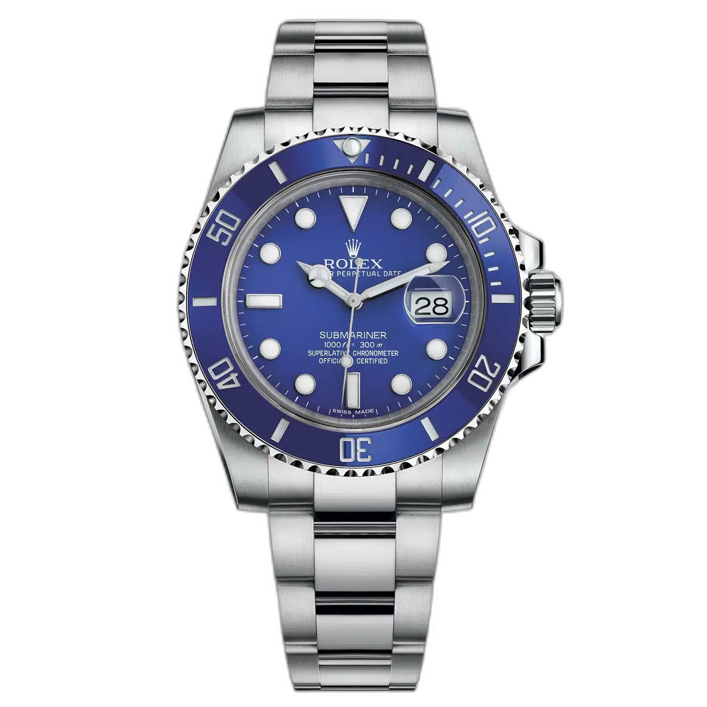 Rolex Submariner Blue Dial 41 mm Metal Bracelet Men's Watch (Ref. 073)