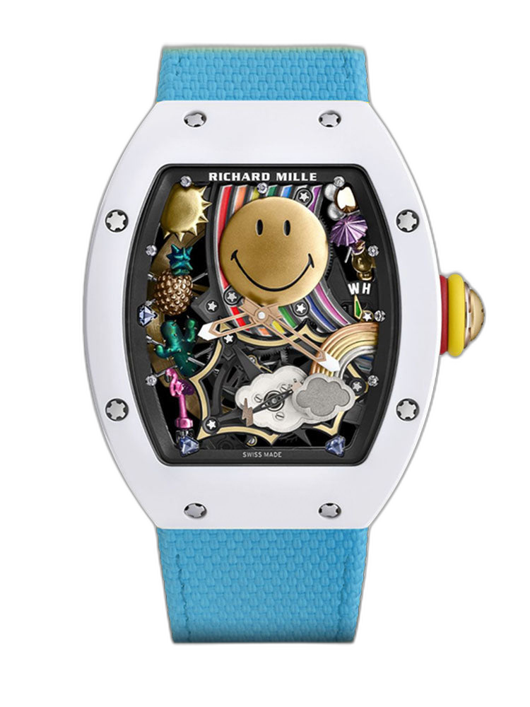 Replica Richard Mille RM 88 Smiley Automatic Winding Tourbillon with Blue Strap