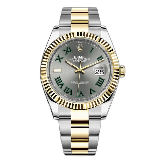 Rolex Datejust Gray Dial 41 mm Metal Bracelet Men's Watch (Ref. 019)
