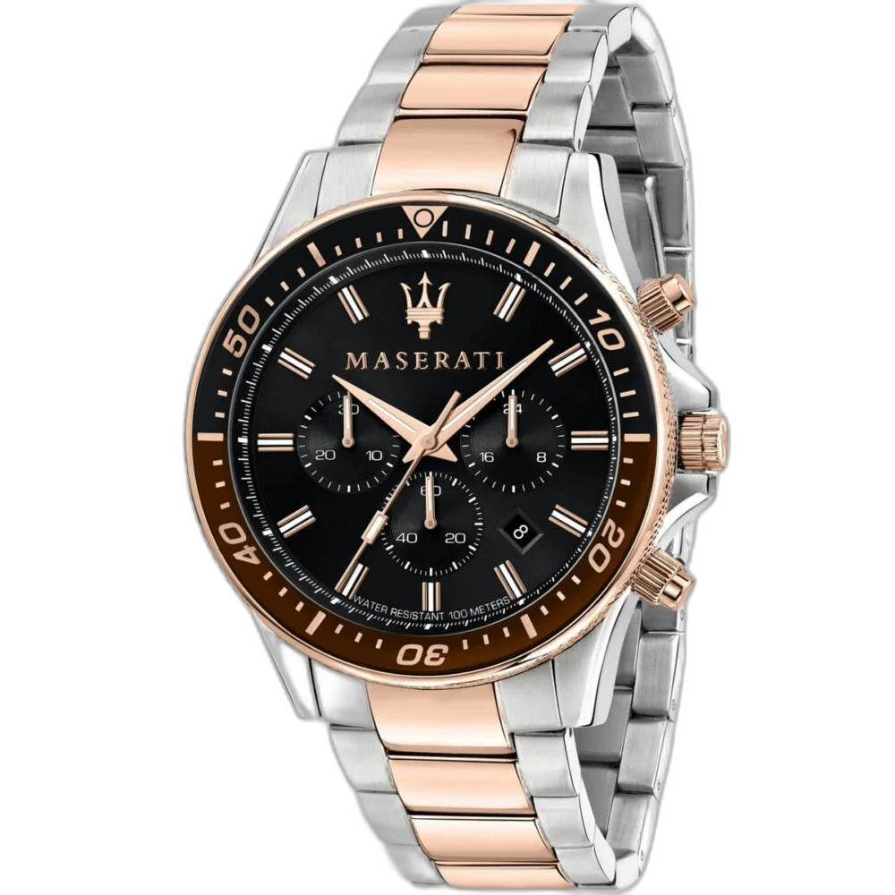 Maserati Black Dial 44 mm Metal Bracelet Men's Watch R8873640009