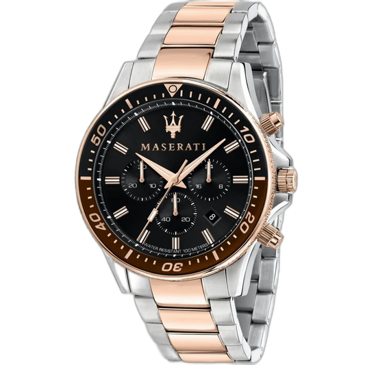 Maserati Black Dial 44 mm Metal Bracelet Men's Watch R8873640009