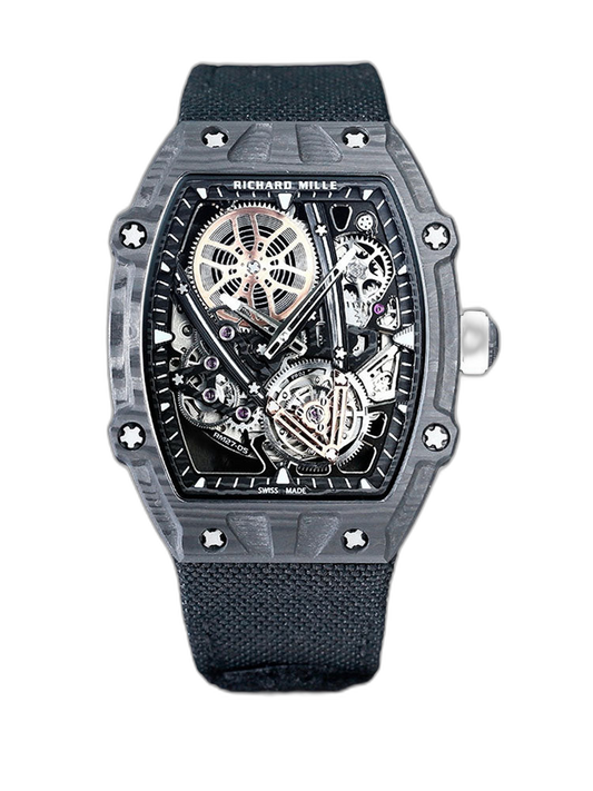 Richard Mille RM 27-05 Rafael Nadal Flying Tourbillon Super Clone Swiss Movement Carbon Fiber Case Watch