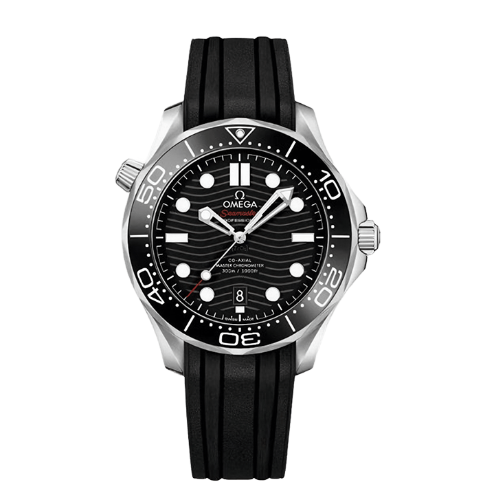 Omega Seamaster Diver 300M Black Dial Ceramic Bezel Rubber Strap