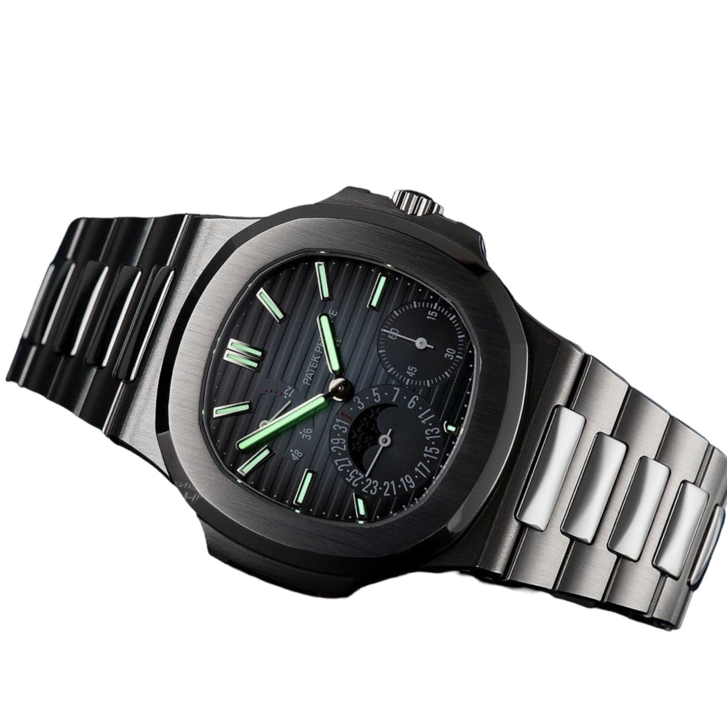 Patek Philippe Nautilus Blue Dial 41 mm Rubber Strap Men's Watch (Ref. V1)