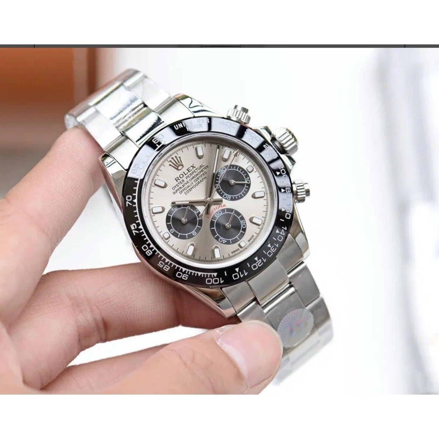 Rolex Daytona Gray Dial 43 mm Metal Bracelet Men's Watch