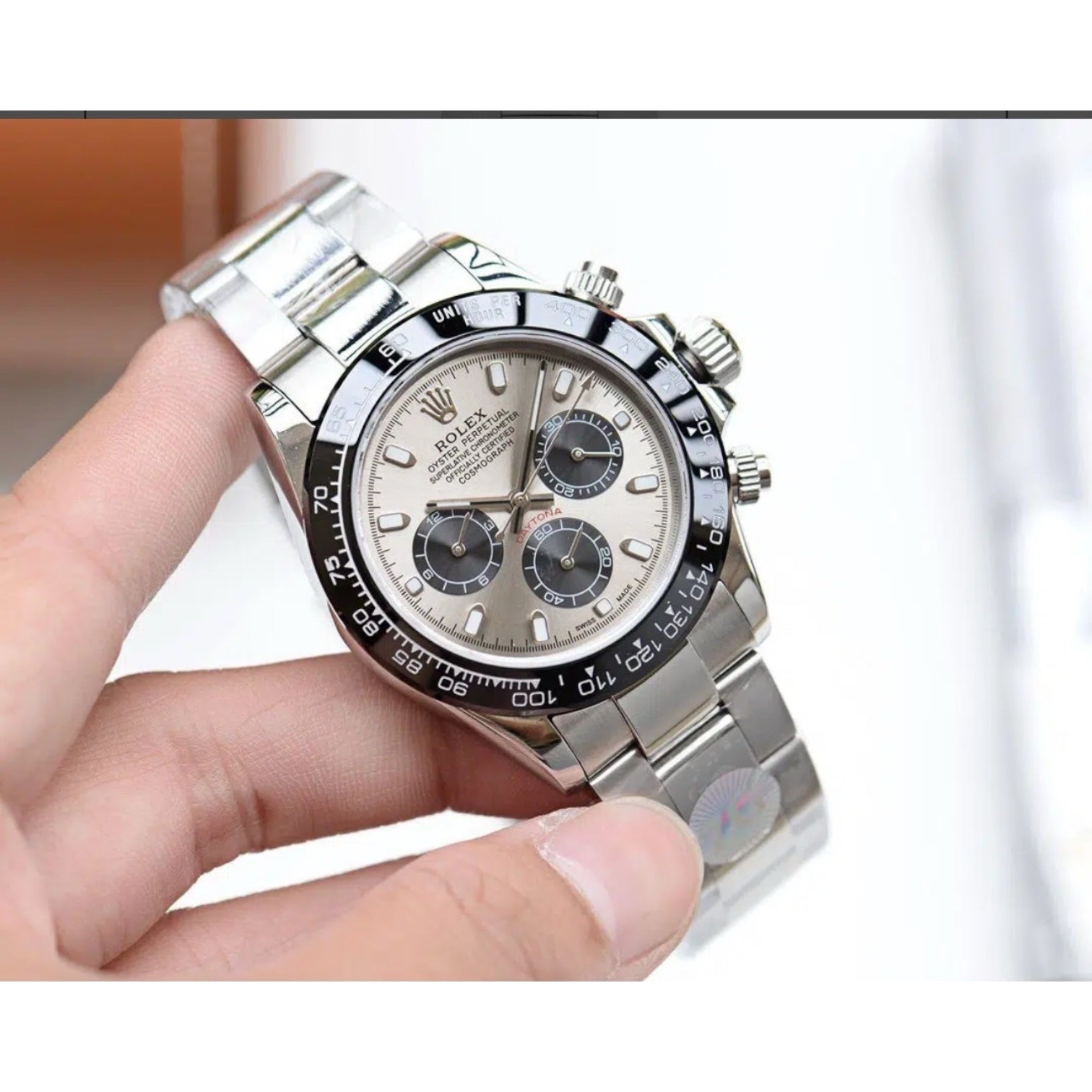 Rolex Daytona Gray Dial 43 mm Metal Bracelet Men's Watch