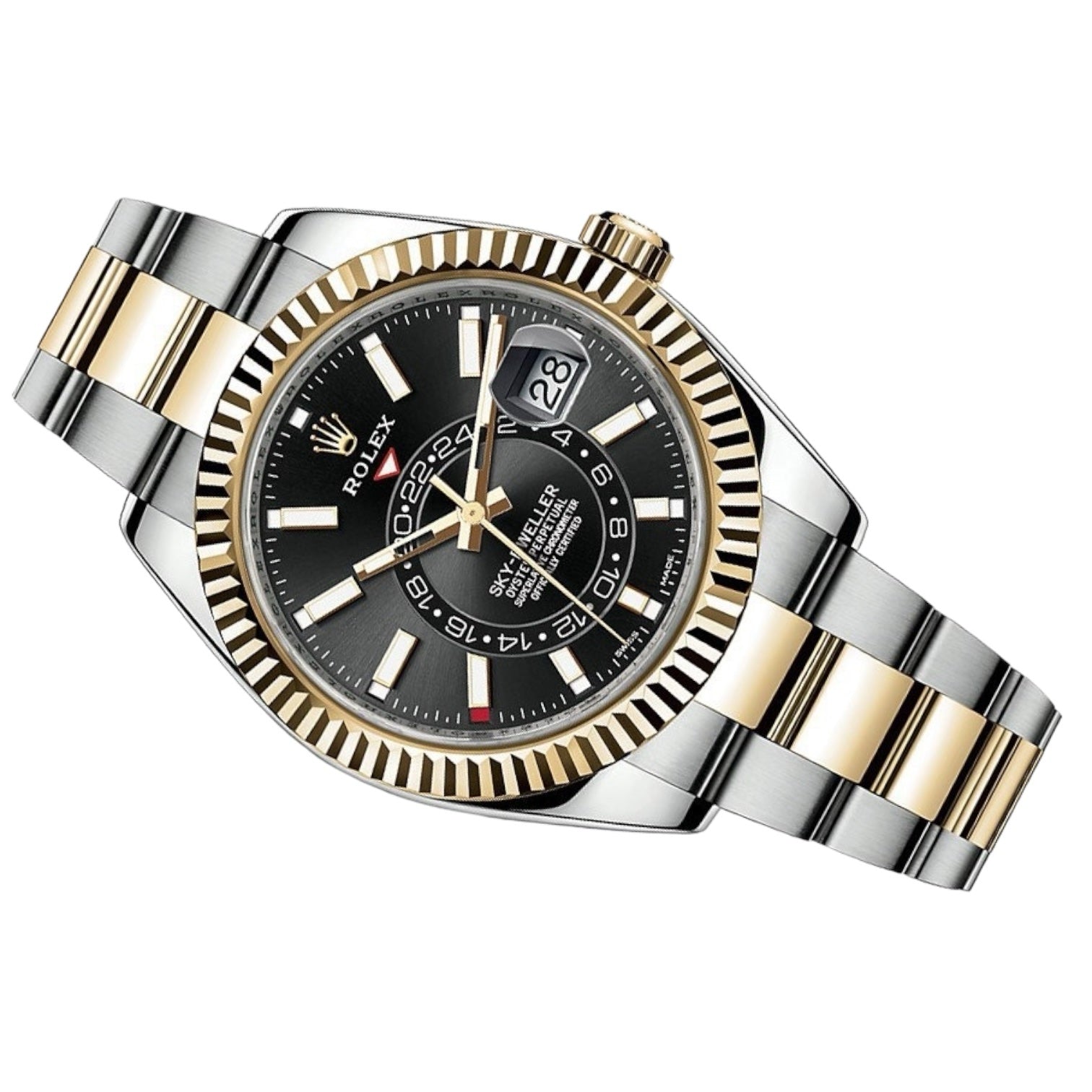 Rolex Sky-Dweller White Dial 43 mm Metal Bracelet Men's Watch (Ref. 026)