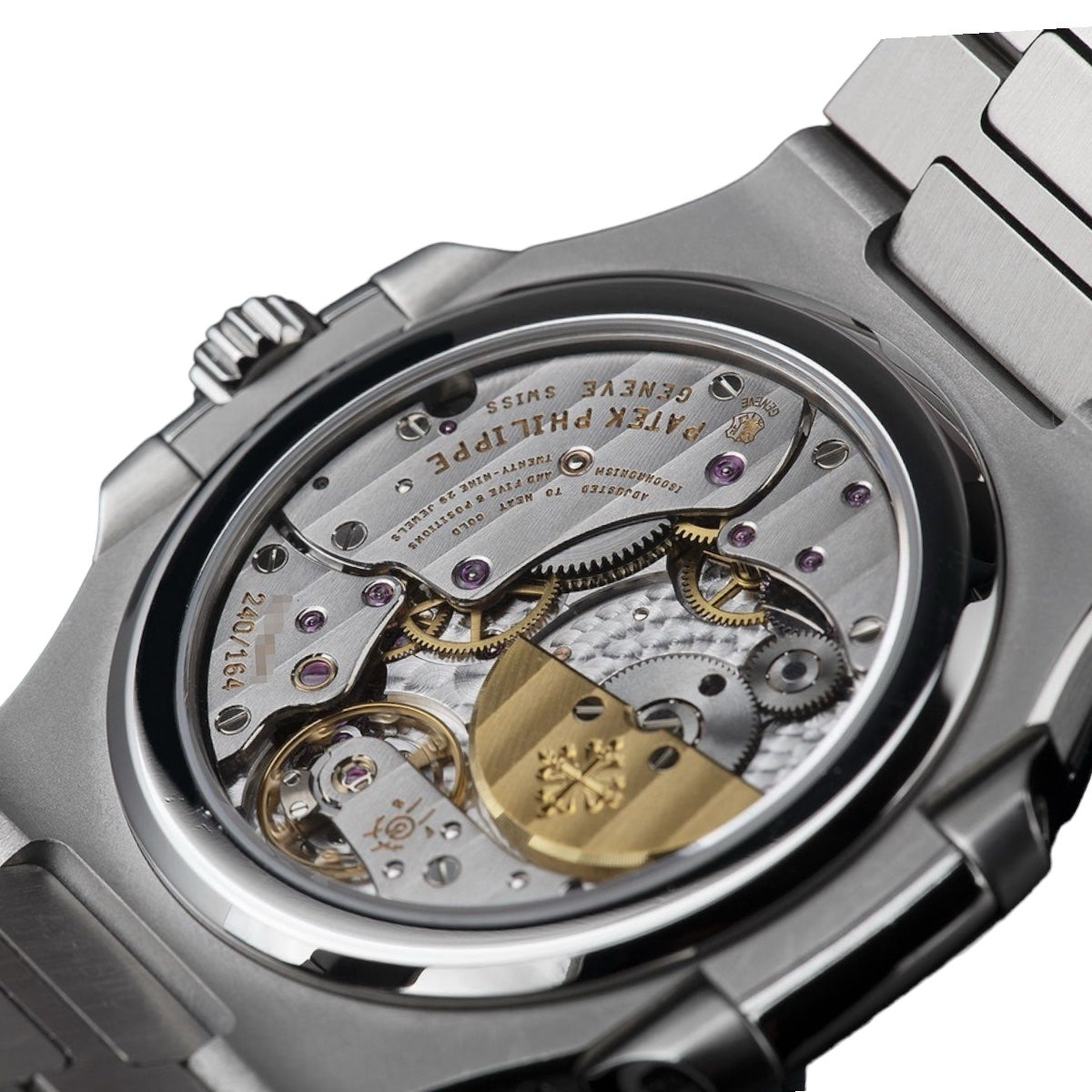 Patek Philippe Nautilus Blue Dial 41 mm Rubber Strap Men's Watch (Ref. V1)