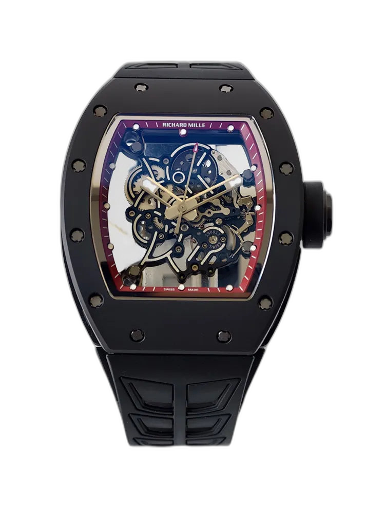 UMI Richard Mille RM 055 Bubba Watson Best Replica with Black Ceramic Case Red Flange RMUL2 Movement