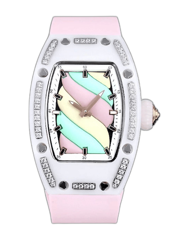 Swiss Replica Richard Mille RM 07-01 Bonbon Collection Pink Marshmallow – Diamond Ceramic Case, Ladies Luxury Watch