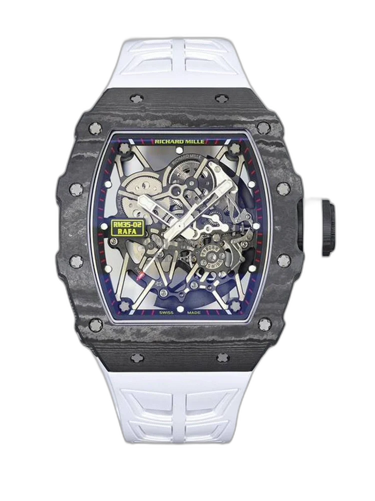 ZF Factory Richard Mille RM 35-02 Rafael Nadal Carbon Fiber Red Bezel V7 Super Clone Watch