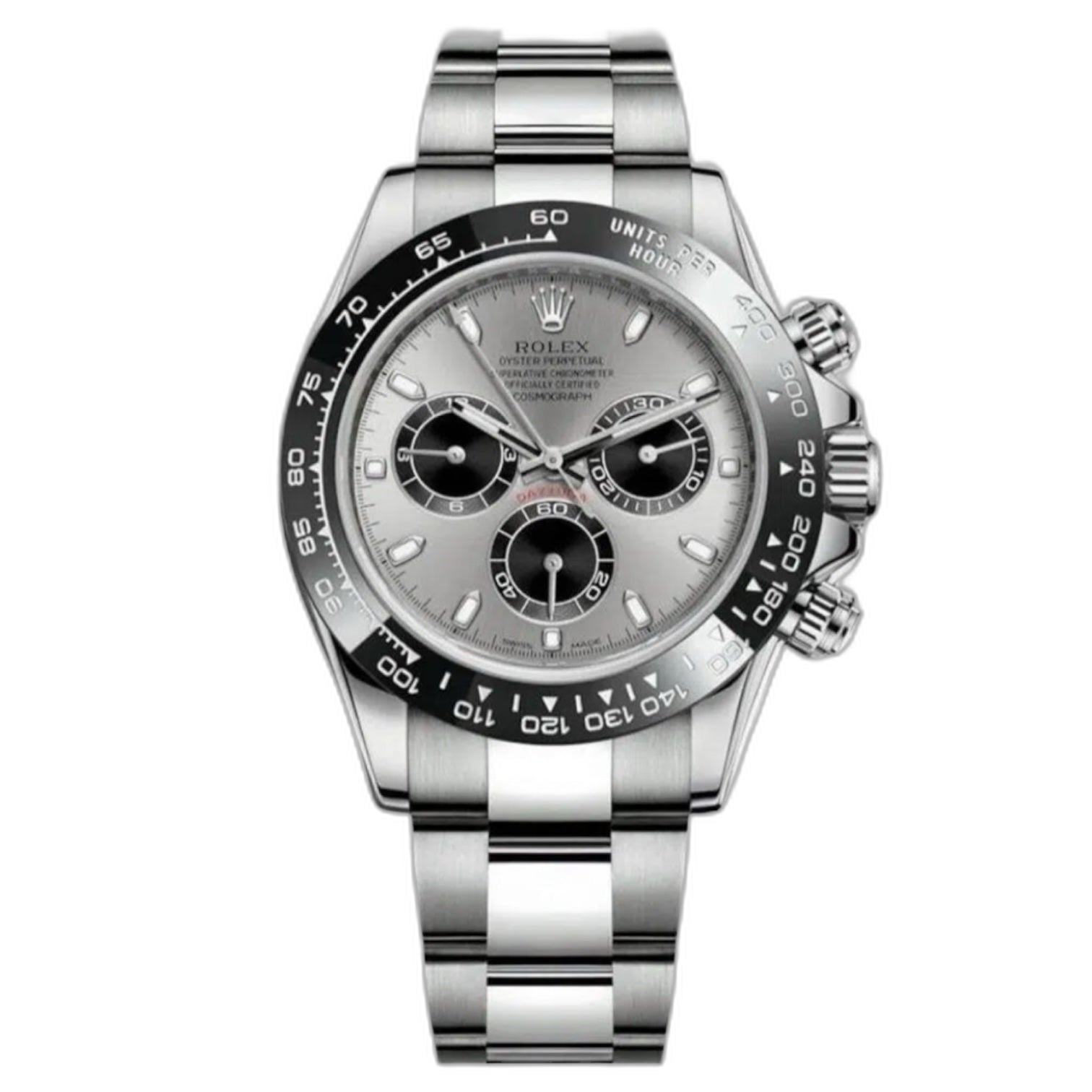 Rolex Daytona Gray Dial 43 mm Metal Bracelet Men's Watch