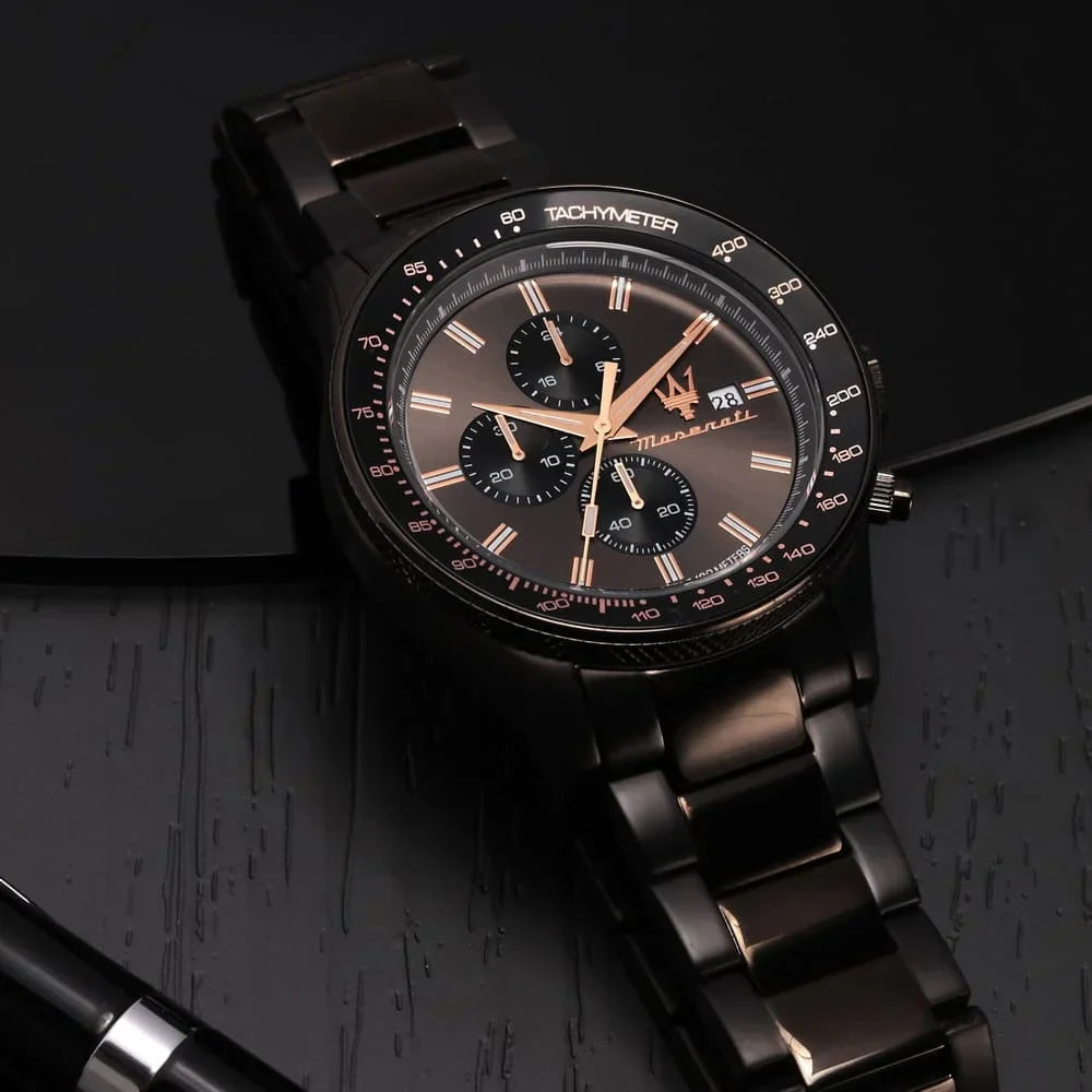 Maserati Black Dial 44 mm Metal Bracelet Men's Watch R8873640011