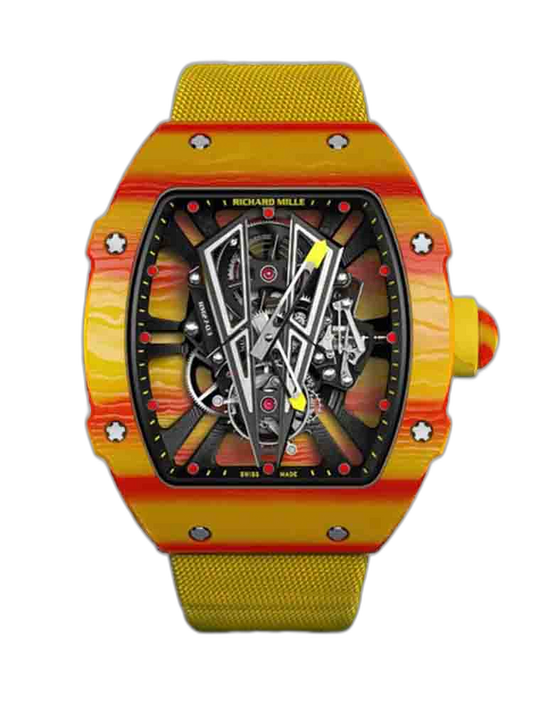 Best Swiss Replica Richard Mille RM 27-03 Red Yellow Carbon Fiber Watch