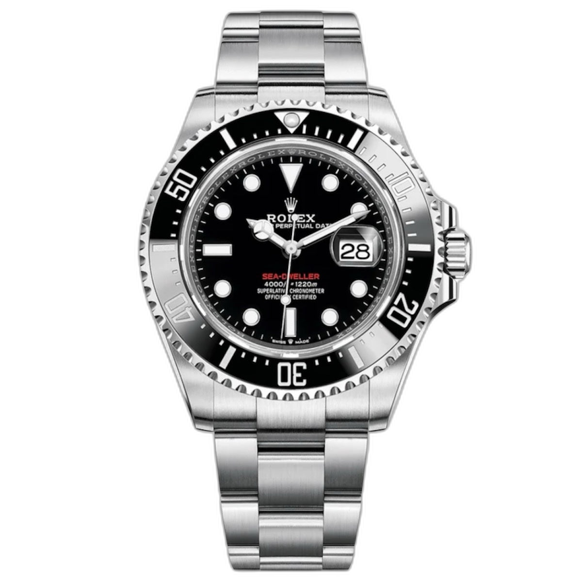 Rolex Sea-Dweller Black Dial 44 mm Metal Bracelet Men's Watch