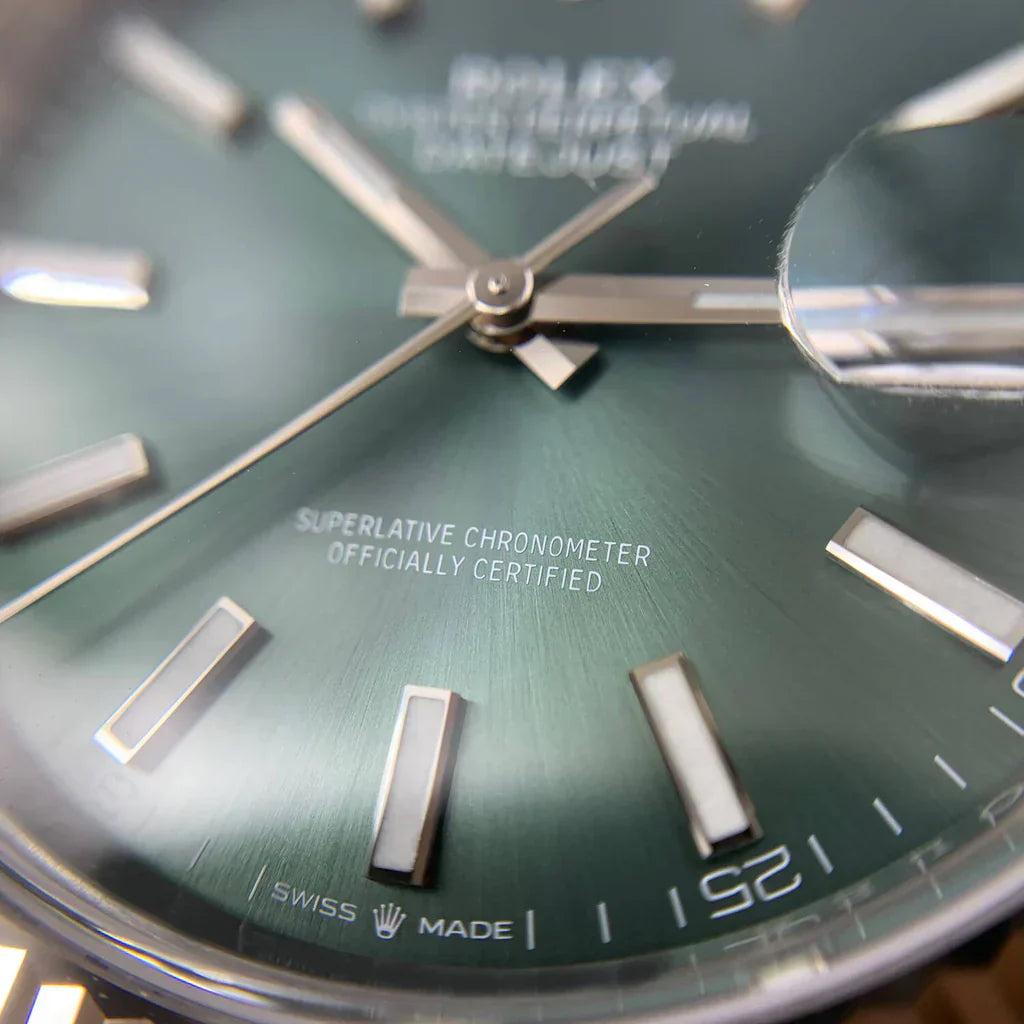 Rolex Datejust Green Dial 41 mm Metal Bracelet Men's Watch