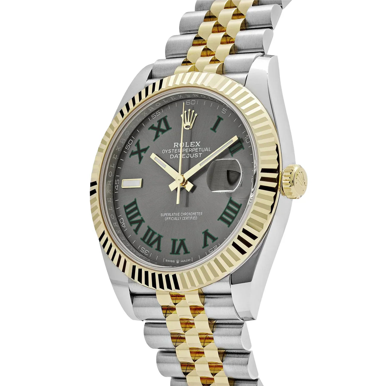 Rolex Datejust Gray Dial 41 mm Metal Bracelet Men's Watch (Ref. 006)