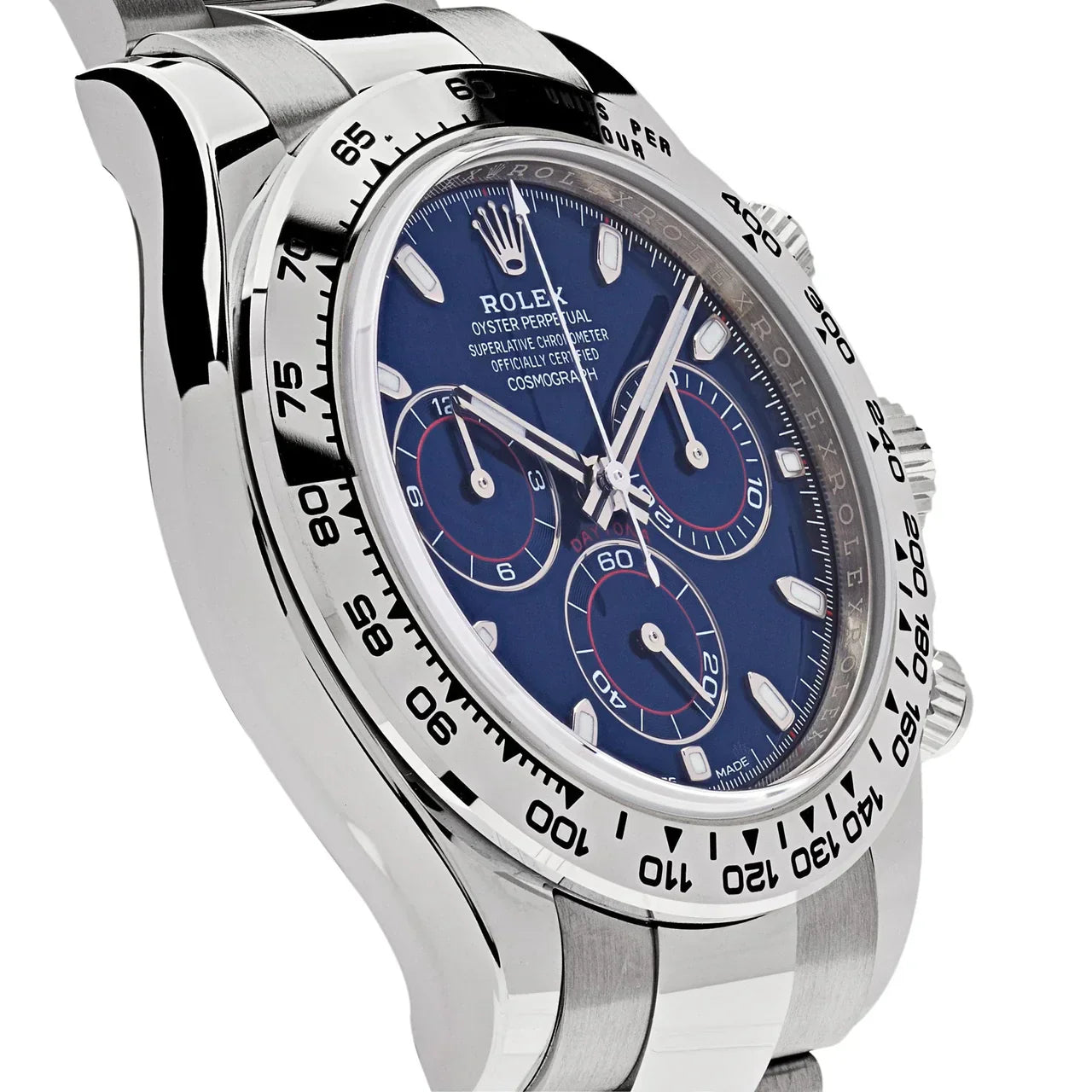 Rolex Daytona Blue Dial Metal Bracelet Men's Watch