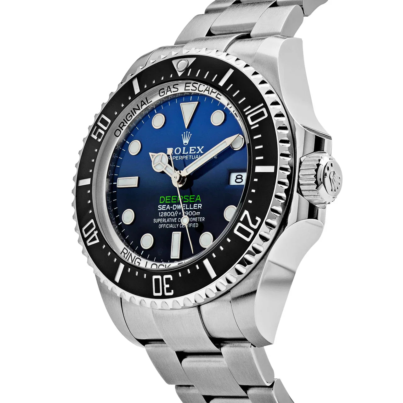 Rolex Deepsea Blue Dial 44 mm Metal Bracelet Men's Watch
