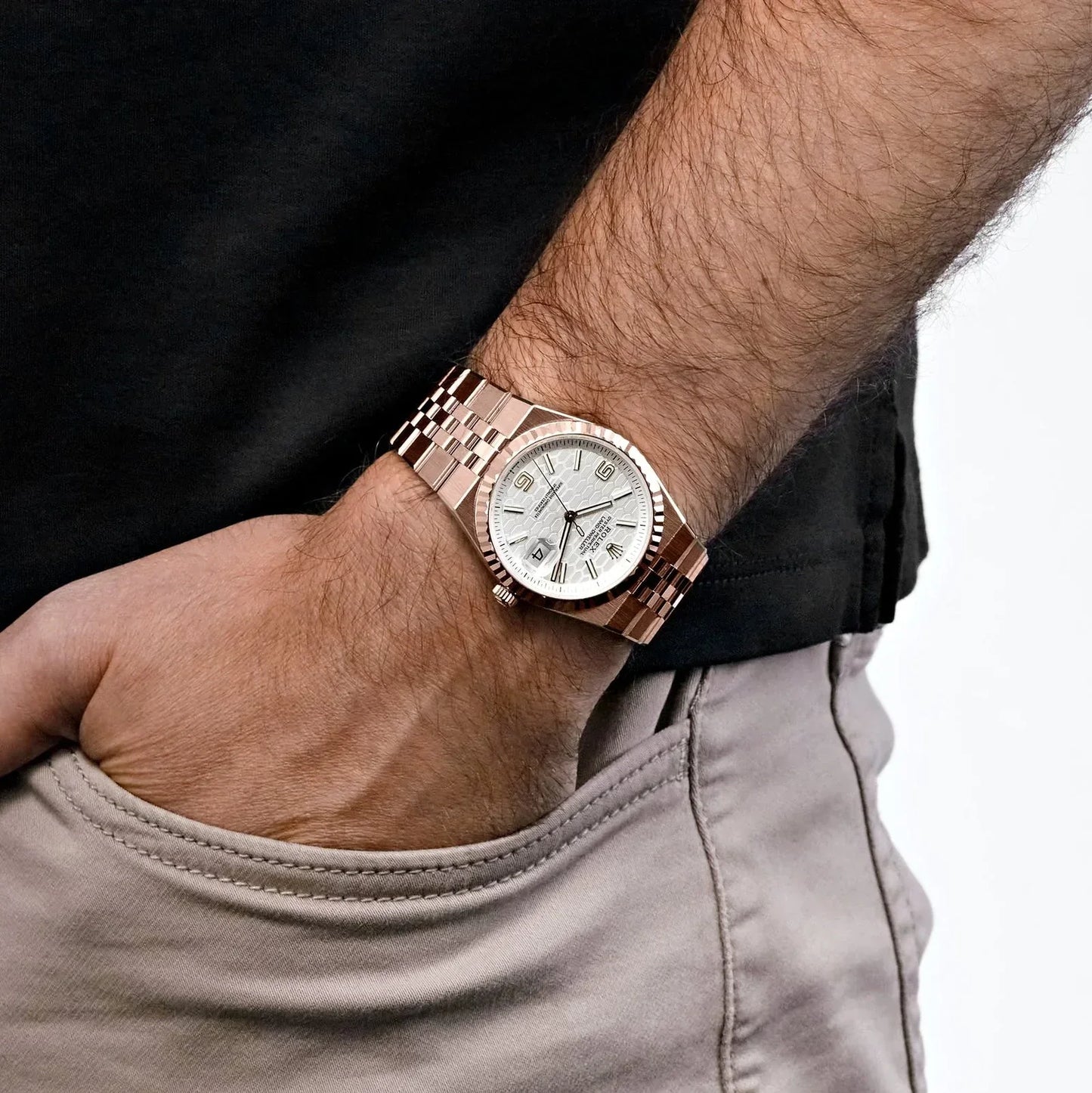 Rolex Land-Dweller Silver Dial 41 mm Metal Bracelet Men's Watch