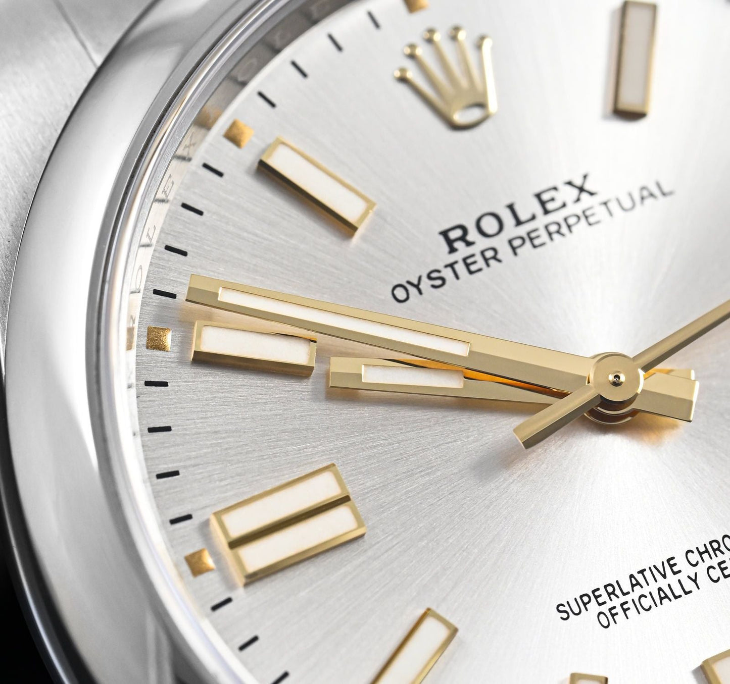 Rolex Perpetual Silver Dial 34 mm Metal Bracelet Men's Watch