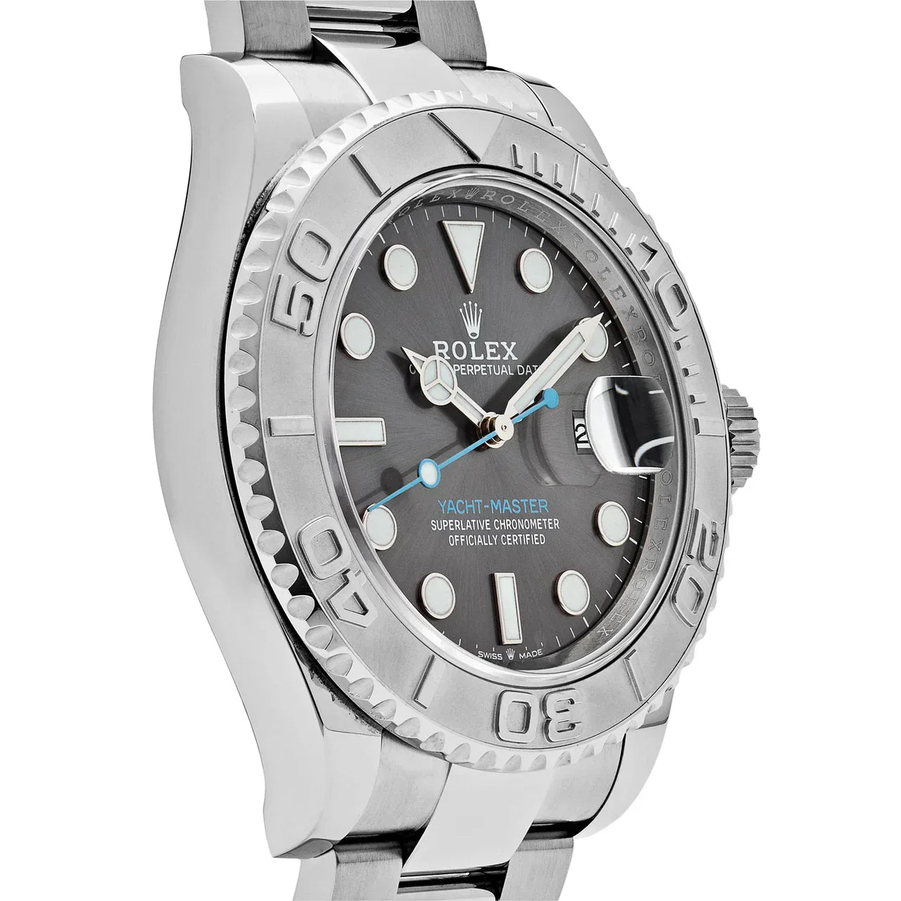 Rolex Yacht-Master Silver Dial 44 mm Silver Strap Men's Watch